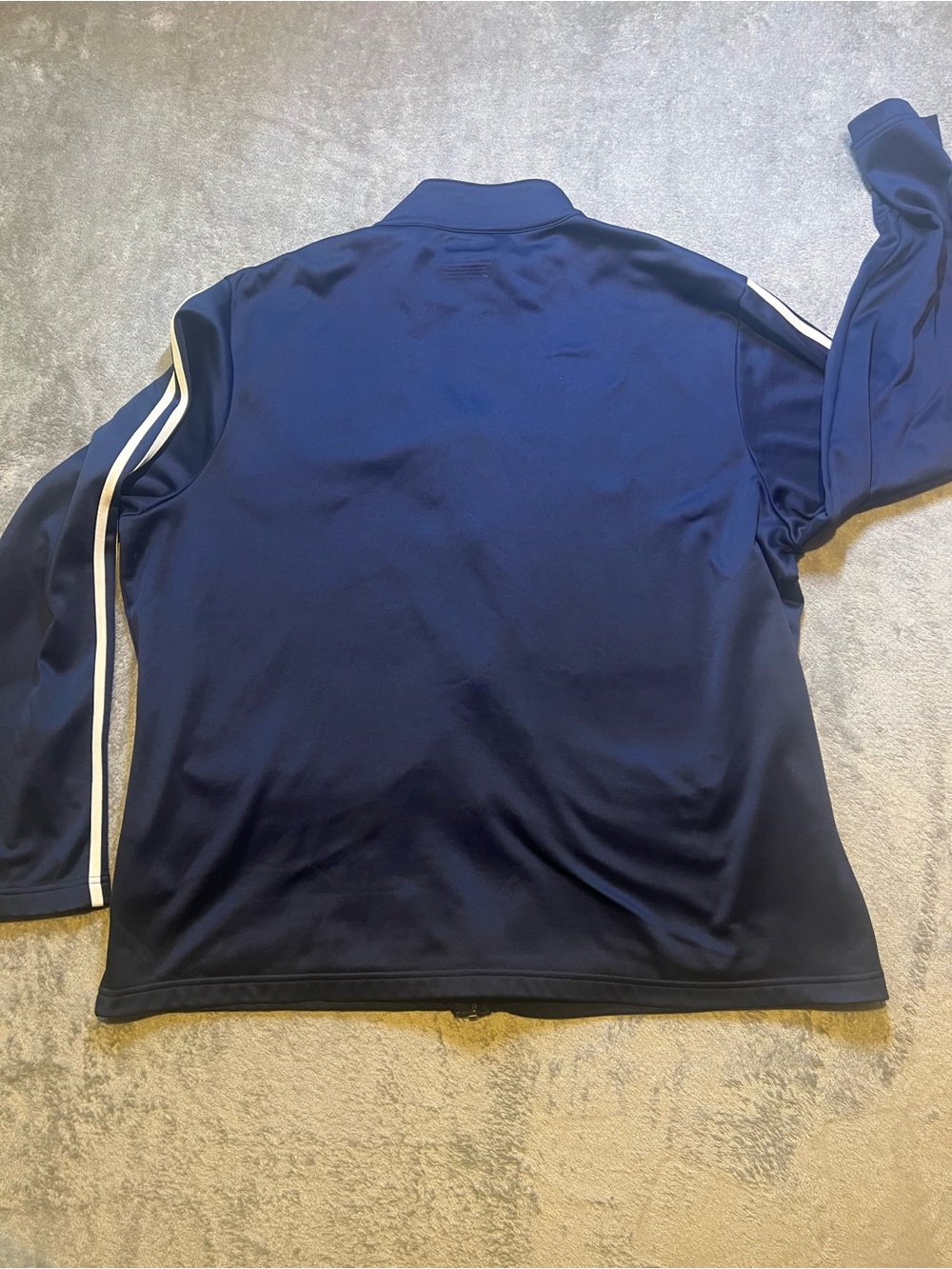 Navy Full-Zip Track Jacket with Orange Bear Logo - Picture 7 of 10